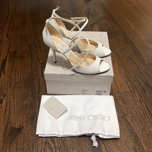 Brand new Jimmy Choo Emsy 85 in latte Size 41